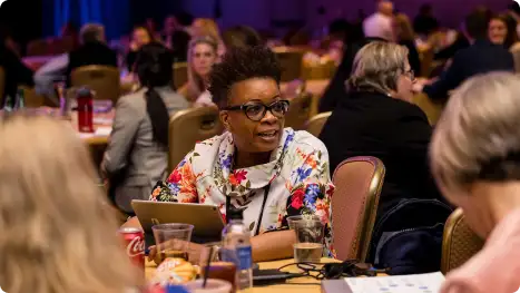 HR leaders talking at the i4cp conference