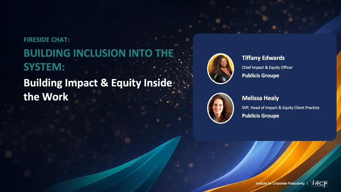 From Initiative to Infrastructure: Building Impact & Equity Inside the Work