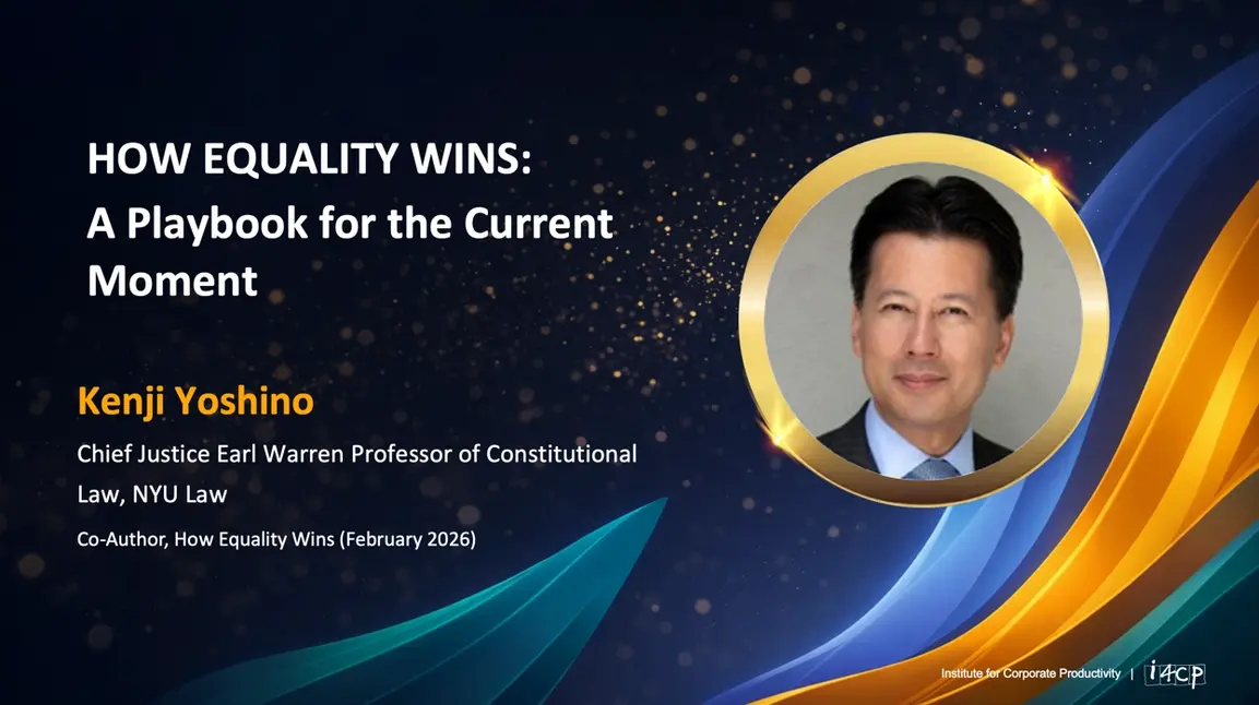 Kenji Yoshino's Playbook for Equality in 2026